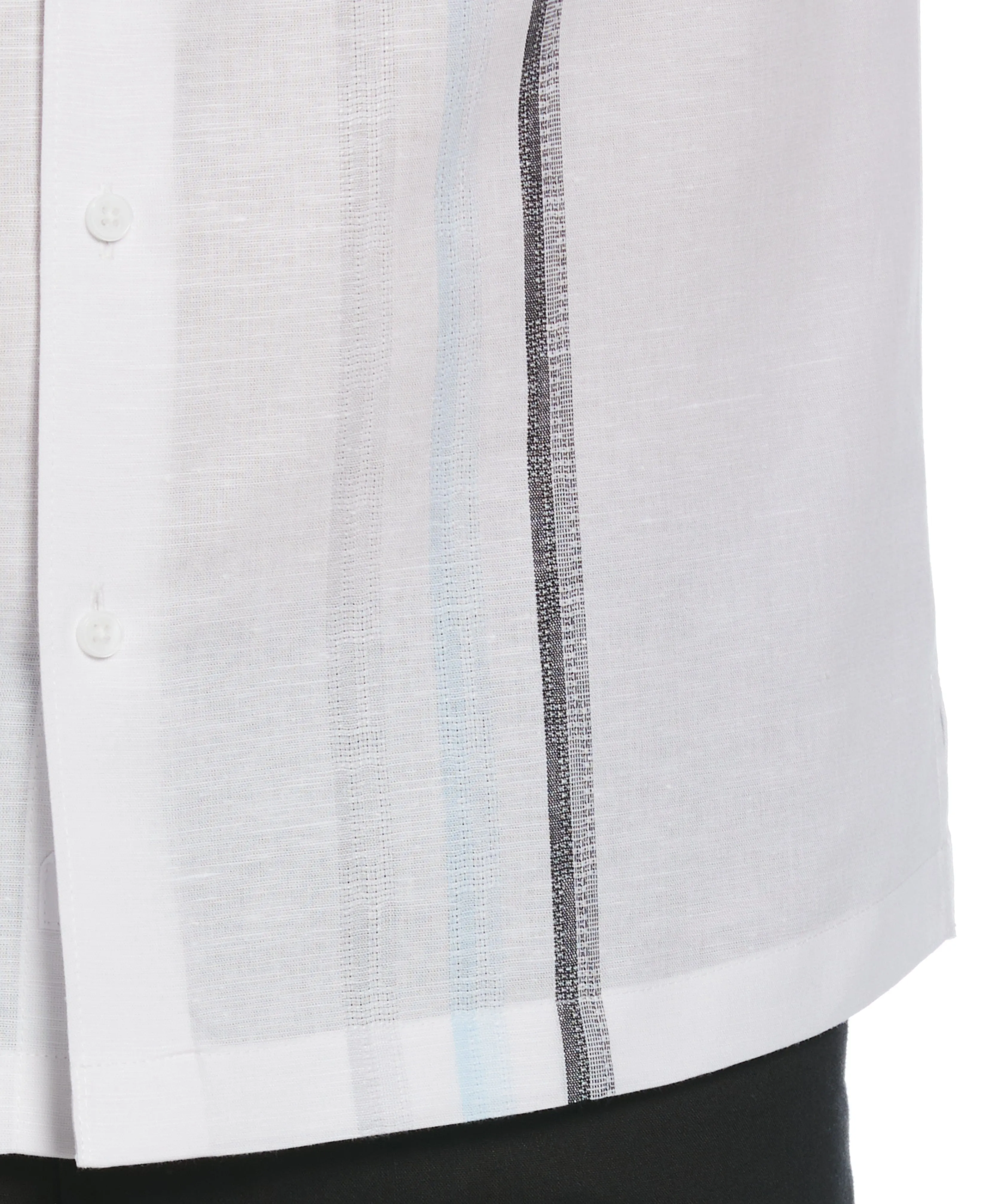 Linen Blend Gradient Panel Shirt