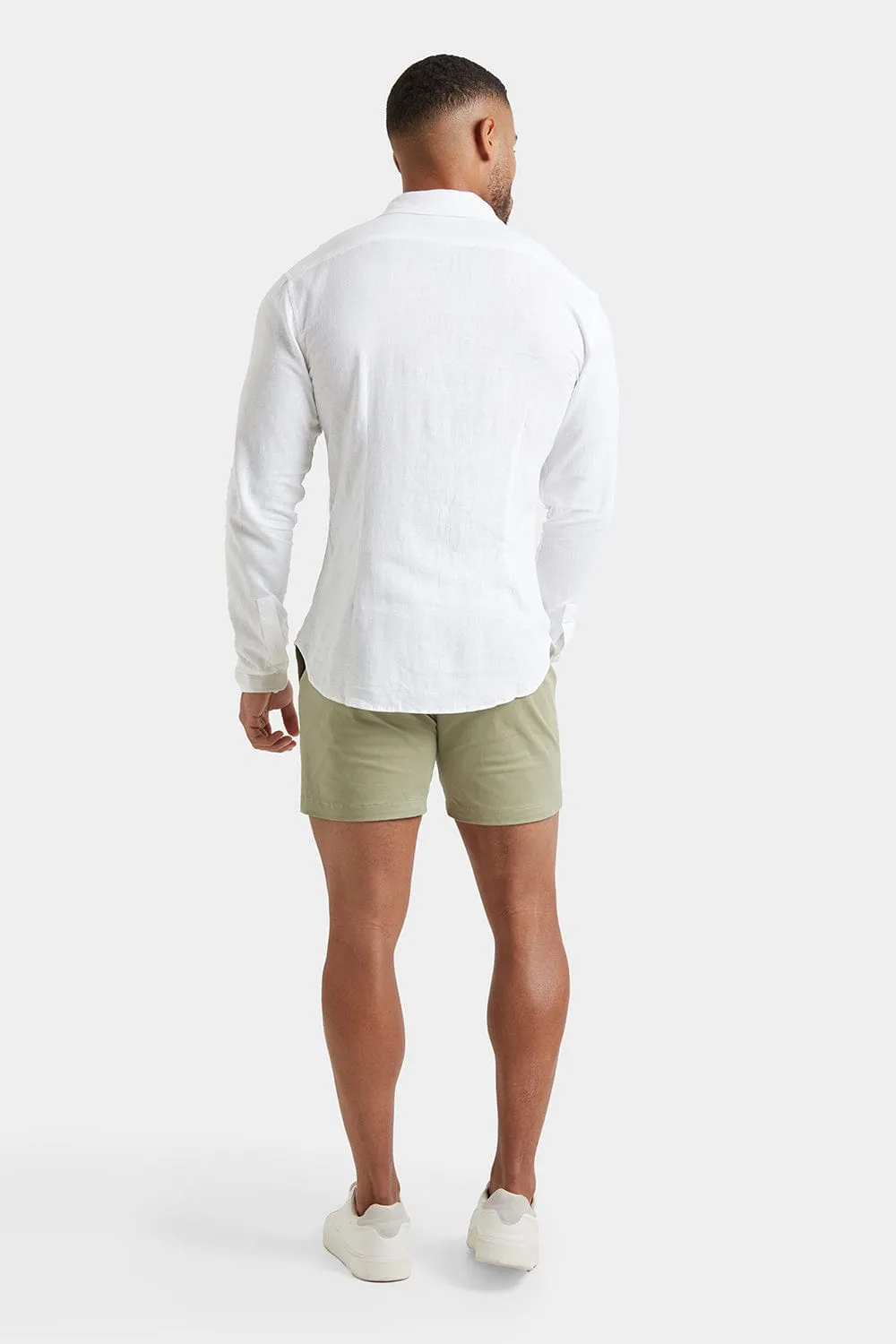 Linen Blend Shirt in White