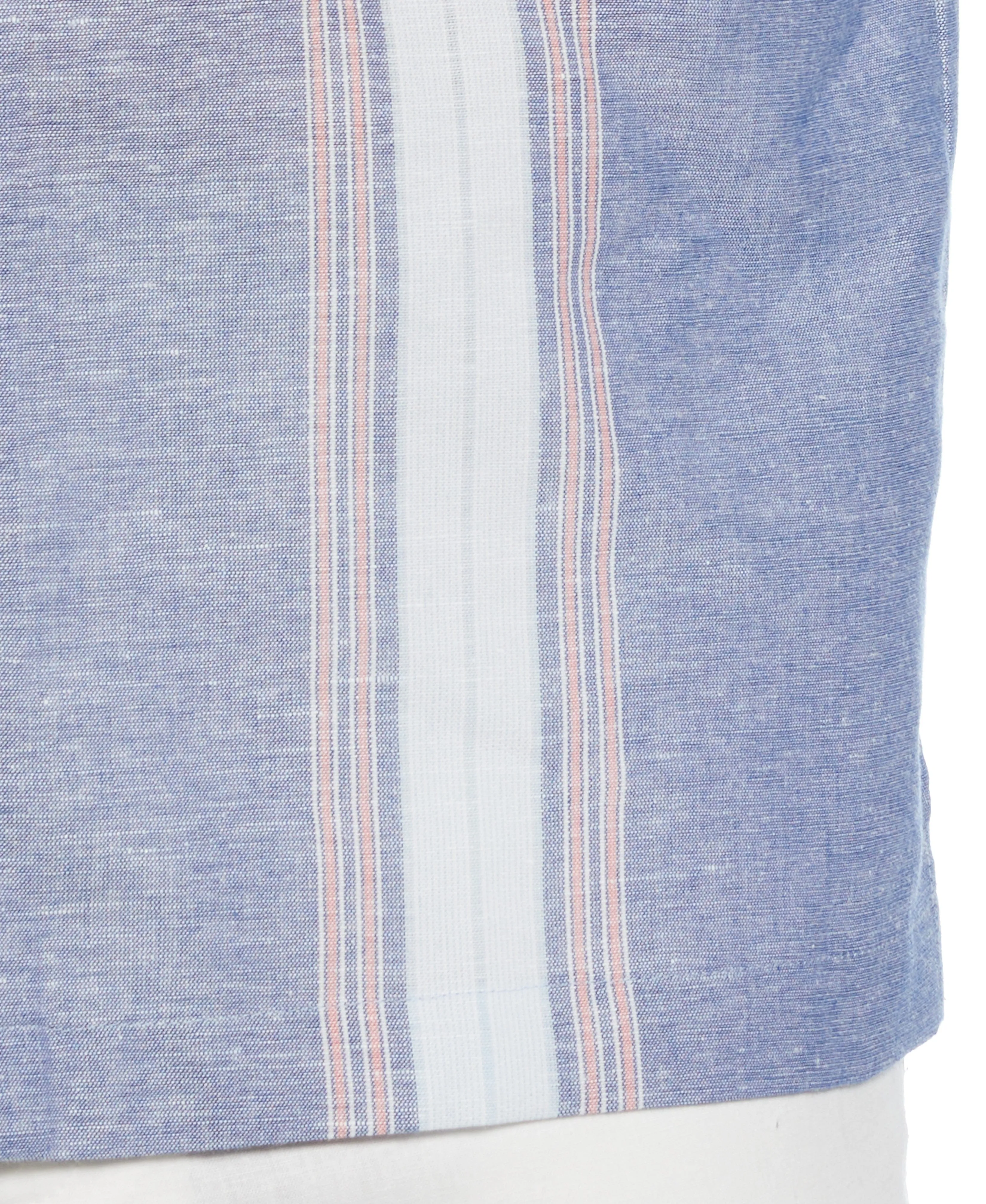 Linen Blend Textured Panel Shirt