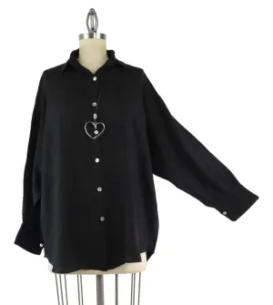 Linen Blouse - Black