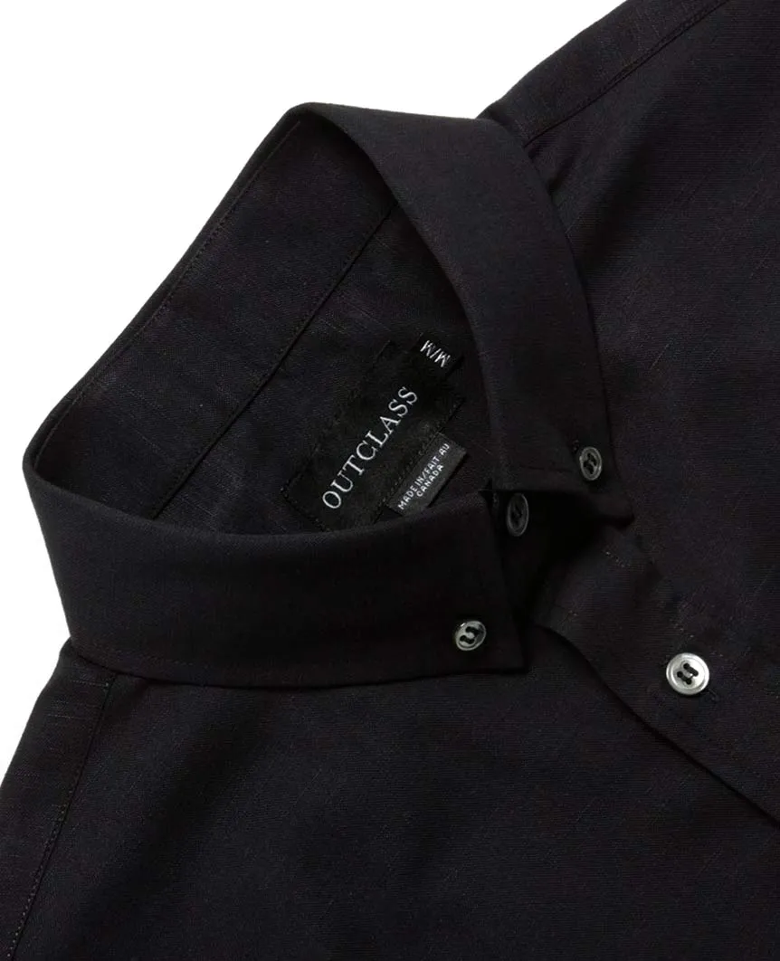 Linen S/S Shirt Black