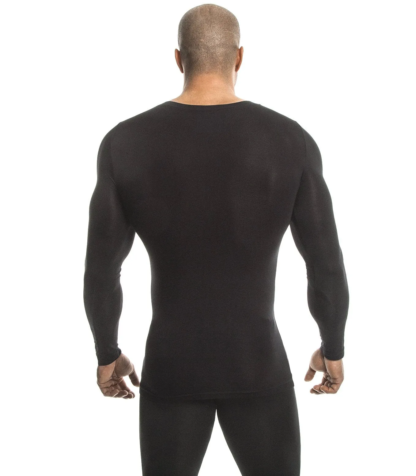 Long Sleeve Shirt (Black) - Bamboo/Elastin Fiber