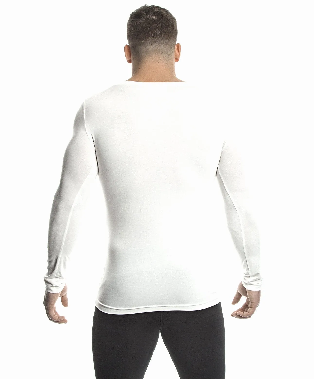 Long Sleeve Shirt (White) - Bamboo/Elastin