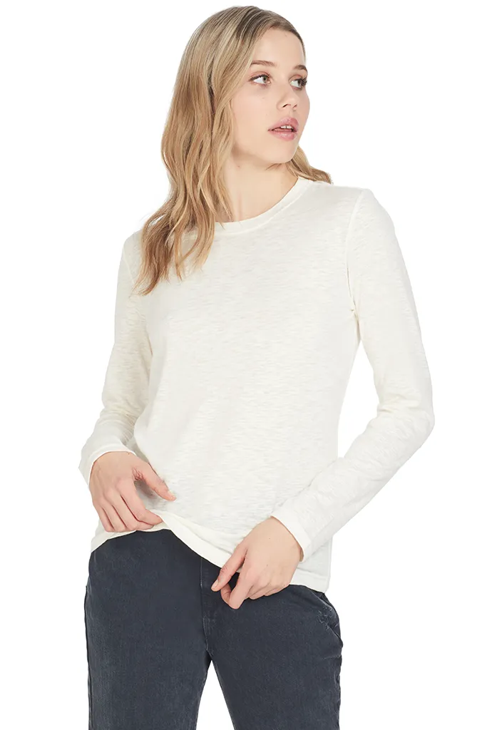 Long Sleeve Tee W/ Drawstring Back Detail