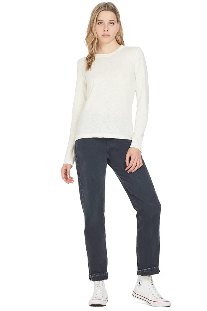 Long Sleeve Tee W/ Drawstring Back Detail