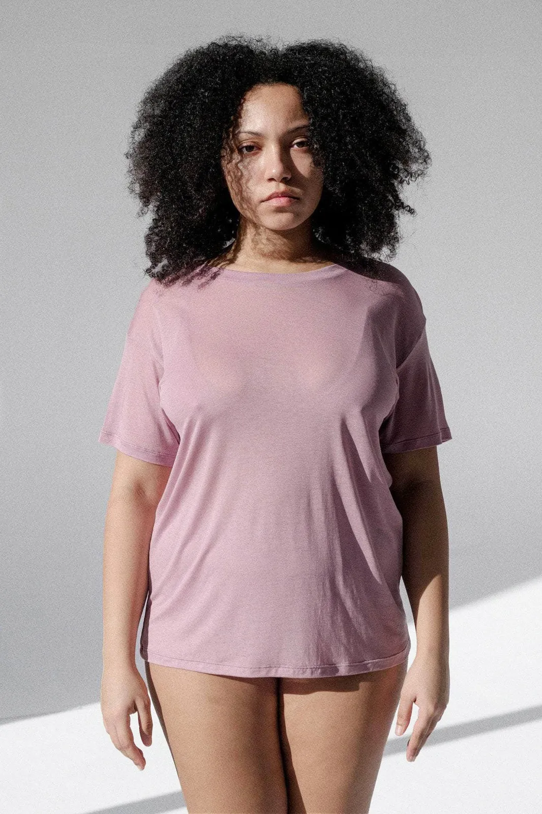 Loose Tee Shirt in Still Purple