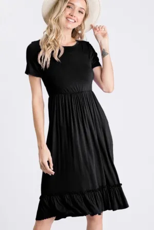 Mae | Short Sleeve Solid Dress