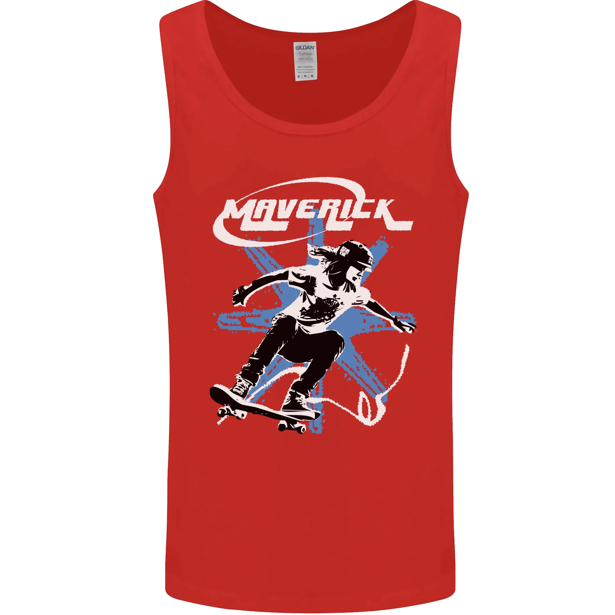 Maverick Skateboarder Skateboard Mens Vest Tank Top