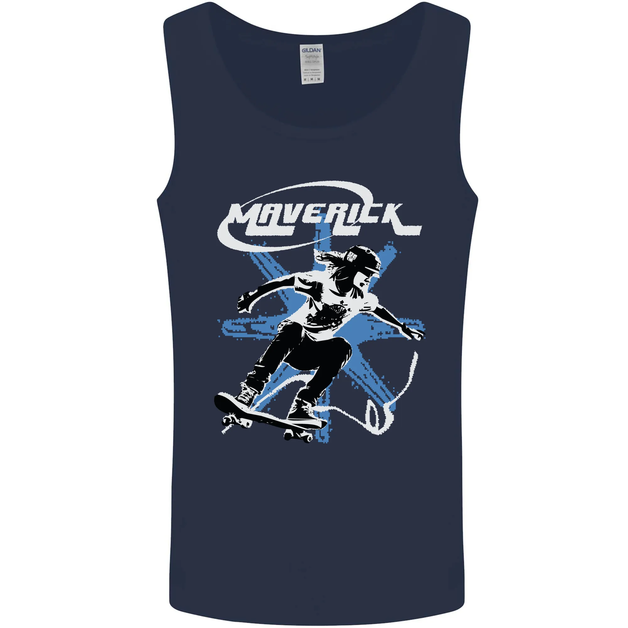 Maverick Skateboarder Skateboard Mens Vest Tank Top