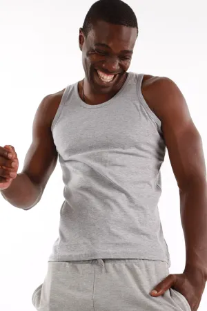 Men's 2 Pack Sleeveless Vest - Black/Grey