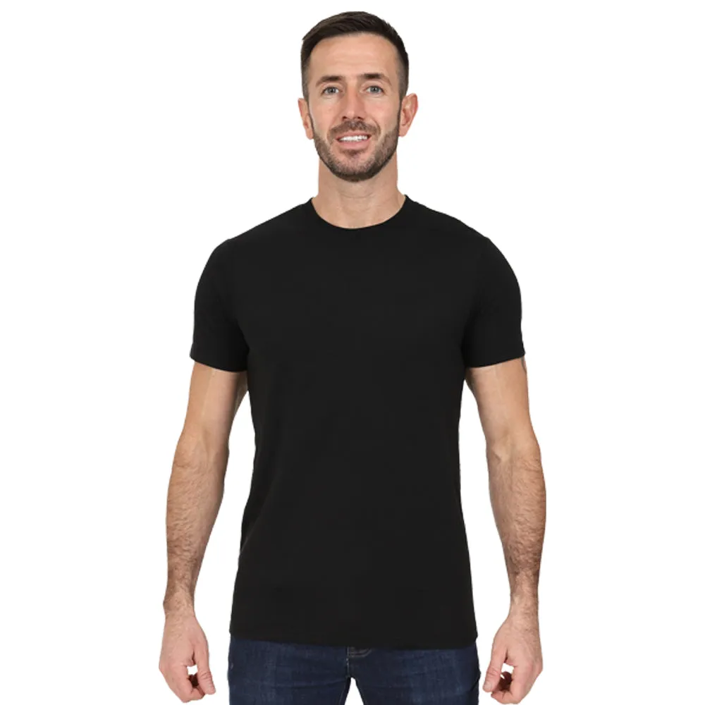 Men's 5 Pack Crew Neck Plain T-Shirt - Grey Mix