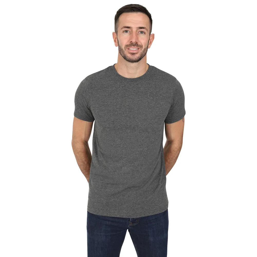 Men's 5 Pack Crew Neck Plain T-Shirt - Grey Mix