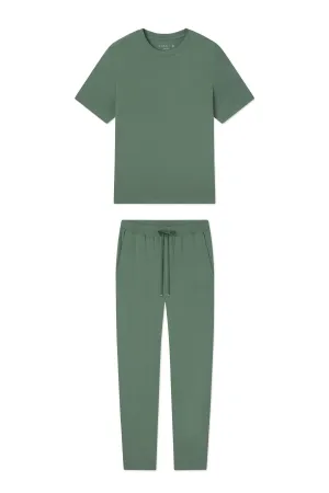 Men's Bamboo Lounge Set in Fairway Green