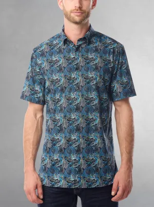 Men's casual short sleeve stretch shirt