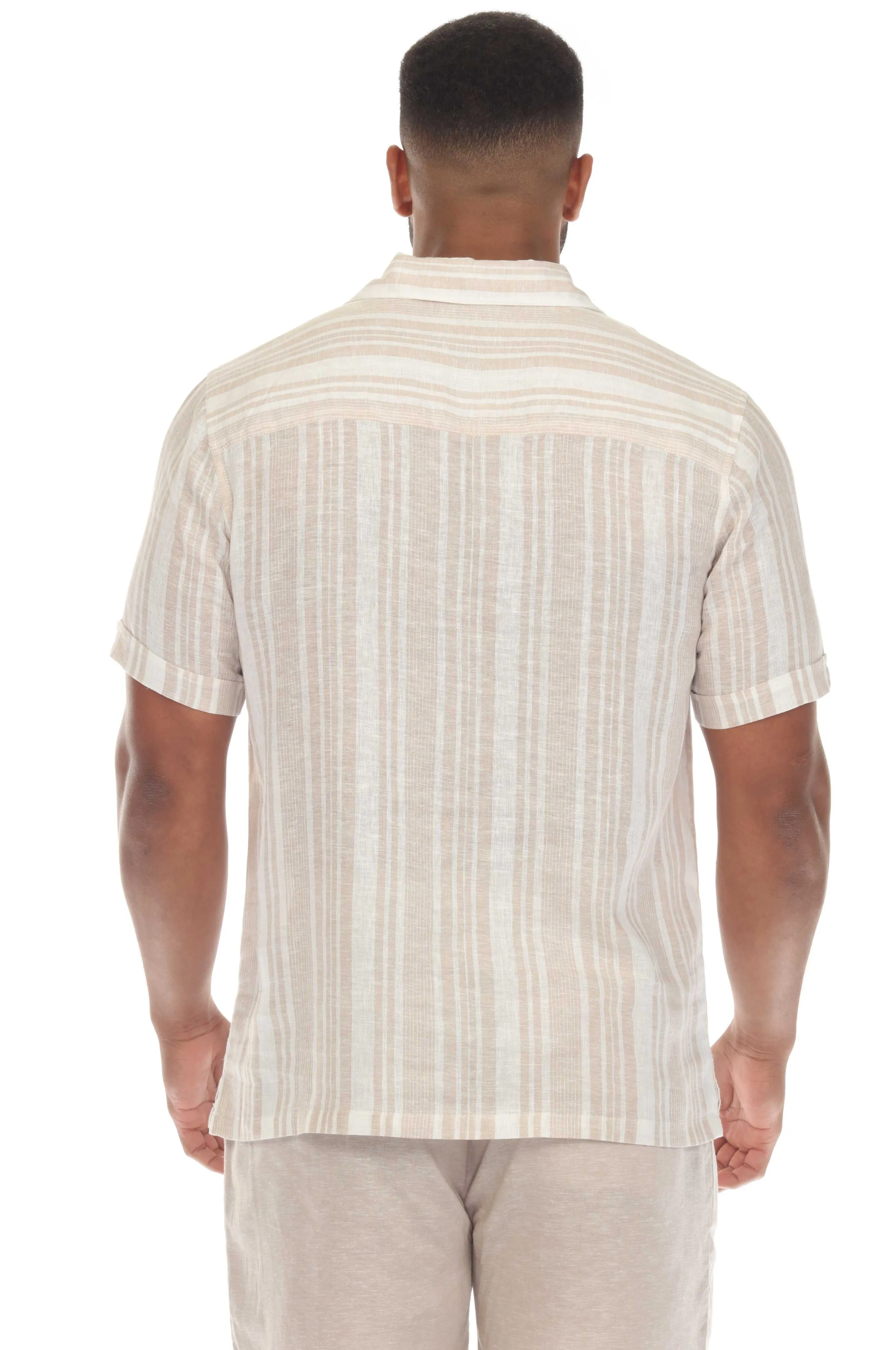 Men's Causal Beach Resort Wear Shirt, Linen Blend
