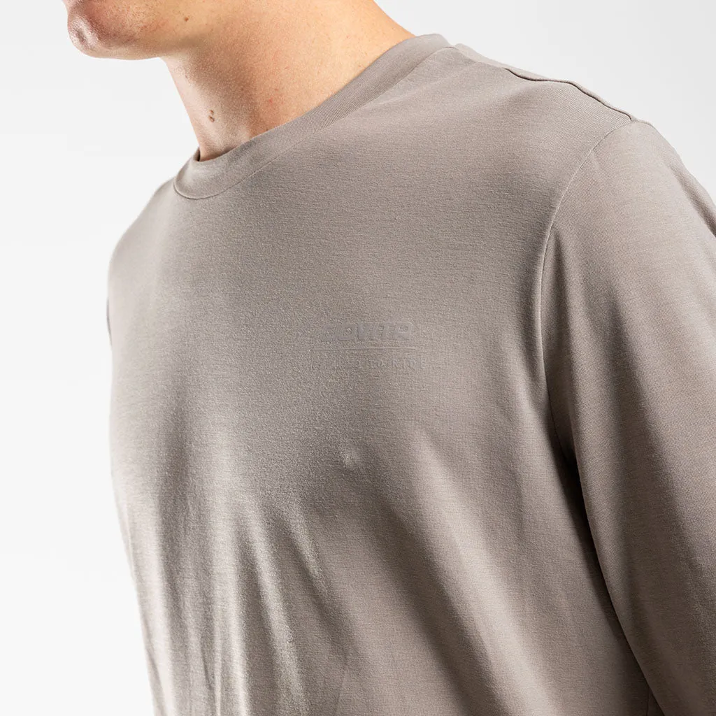 Men's Core Casual Long Sleeve T Shirt (Stone)