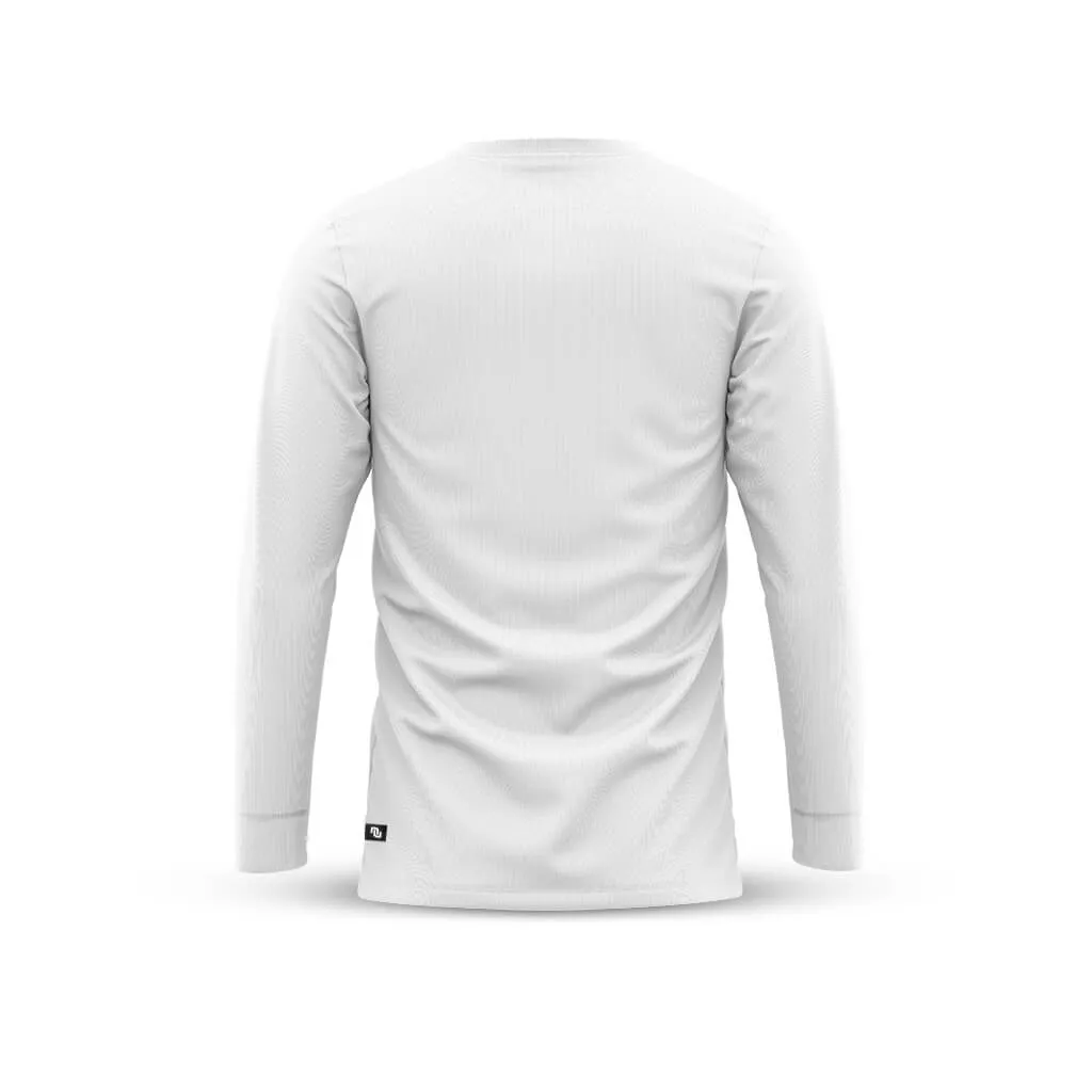 Men's Core Casual Long Sleeve T Shirt (White)
