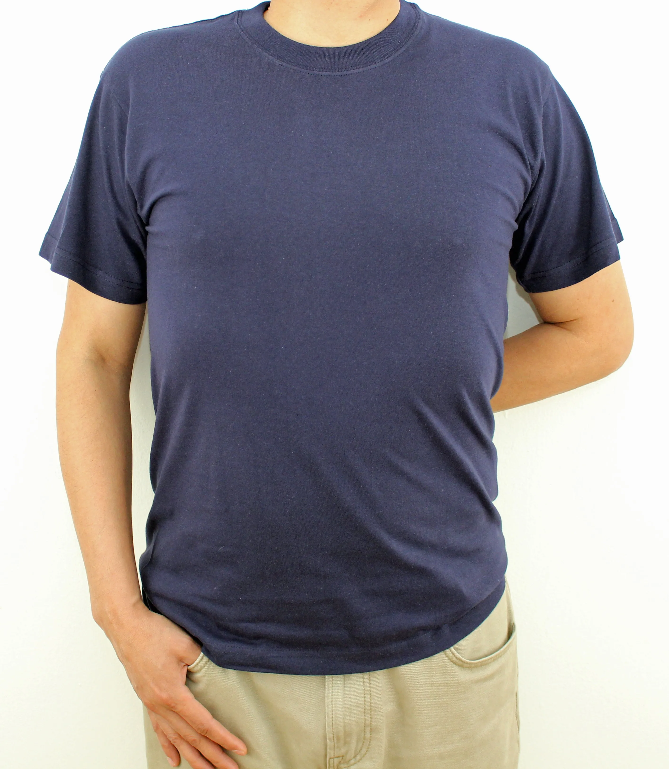 Men's Crew Neck/Round Neck PlainT-Shirt