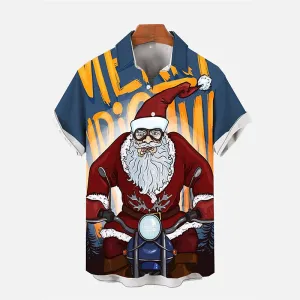 Men's Funny Christmas Printed Short Sleeve Shirts