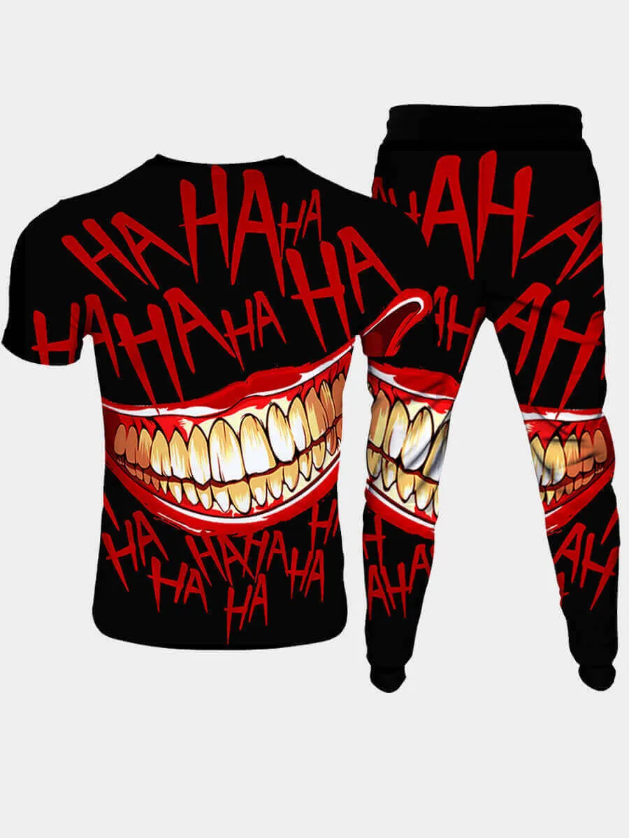 Men's Grin Printed Pant Set