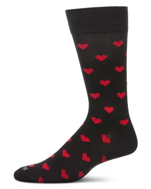Men's Hearts Black Socks