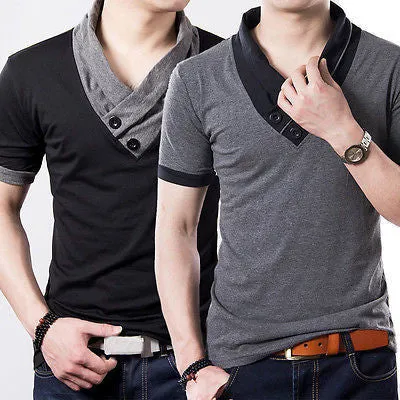 Men's Luxury Stylish Casual Skinny Shirt Slim Fit Shirts Short Sleeve Men Shirt