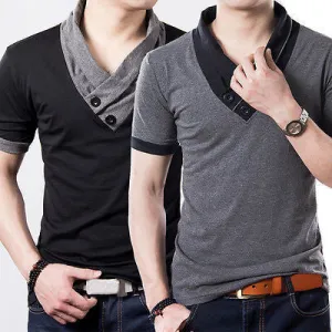 Men's Luxury Stylish Casual Skinny Shirt Slim Fit Shirts Short Sleeve Men Shirt