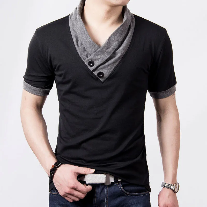 Men's Luxury Stylish Casual Skinny Shirt Slim Fit Shirts Short Sleeve Men Shirt