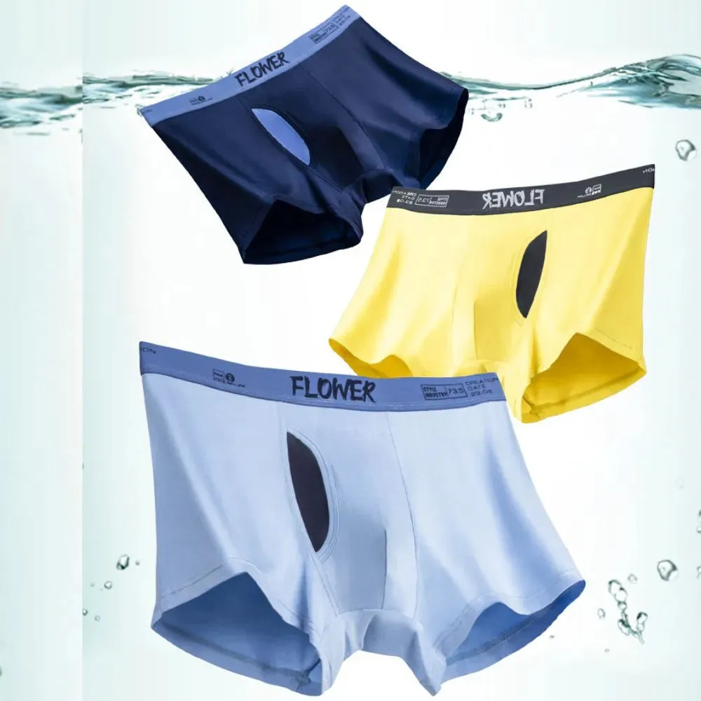 Men's Modal Trunks with Fly (4 pack) - JEWYEE KP8101
