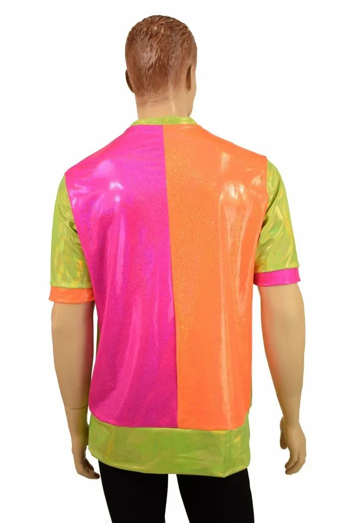Mens Neon V Neck Shirt