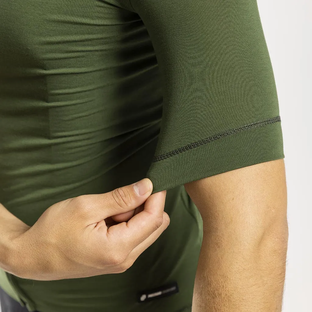 Men's Pecora Merino Cycling Jersey (Olive)