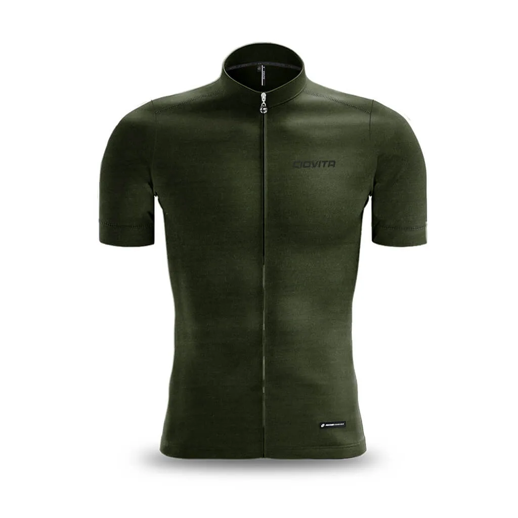 Men's Pecora Merino Cycling Jersey (Olive)