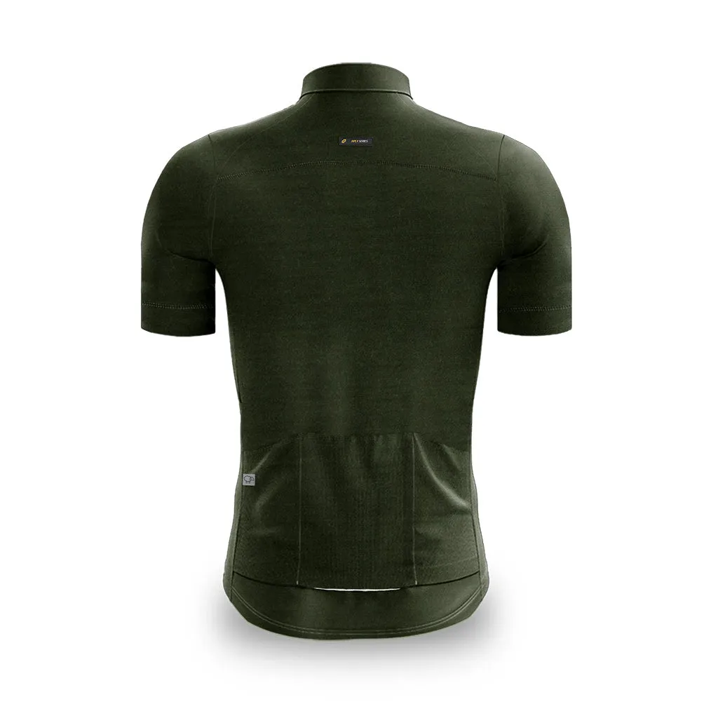 Men's Pecora Merino Cycling Jersey (Olive)