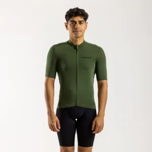 Men's Pecora Merino Cycling Jersey (Olive)