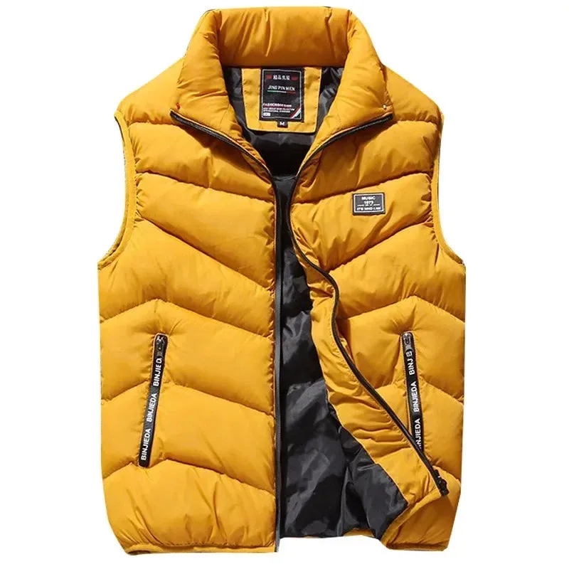 Men’s Plus Size Cotton Thicken Winter Vest – 7XL 8XL Warm Sleeveless Jacket for Men
