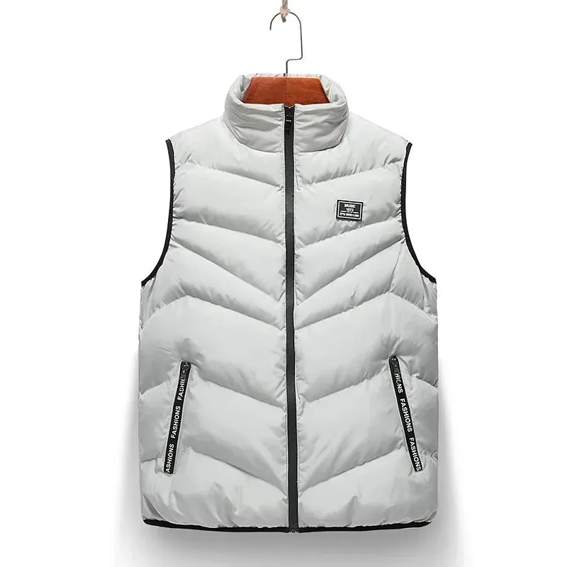 Men’s Plus Size Cotton Thicken Winter Vest – 7XL 8XL Warm Sleeveless Jacket for Men