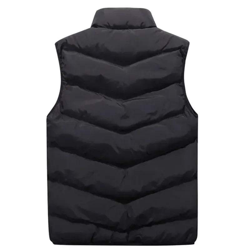 Men’s Plus Size Cotton Thicken Winter Vest – 7XL 8XL Warm Sleeveless Jacket for Men