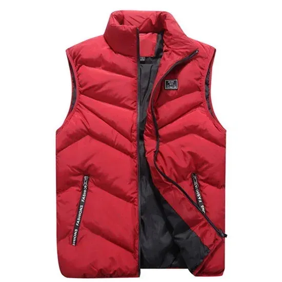 Men’s Plus Size Cotton Thicken Winter Vest – 7XL 8XL Warm Sleeveless Jacket for Men