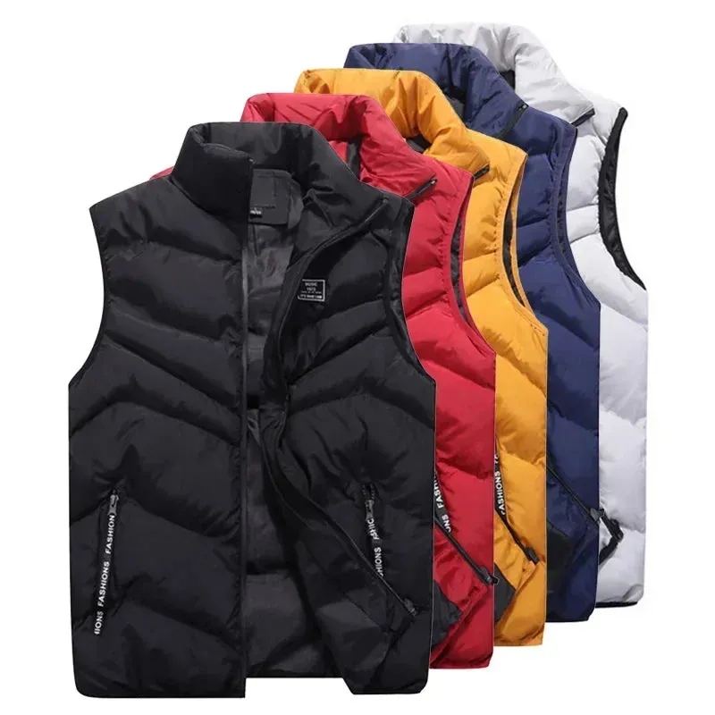 Men’s Plus Size Cotton Thicken Winter Vest – 7XL 8XL Warm Sleeveless Jacket for Men
