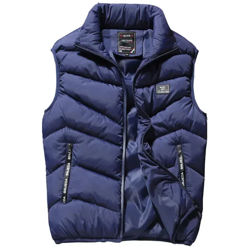 Men’s Plus Size Cotton Thicken Winter Vest – 7XL 8XL Warm Sleeveless Jacket for Men