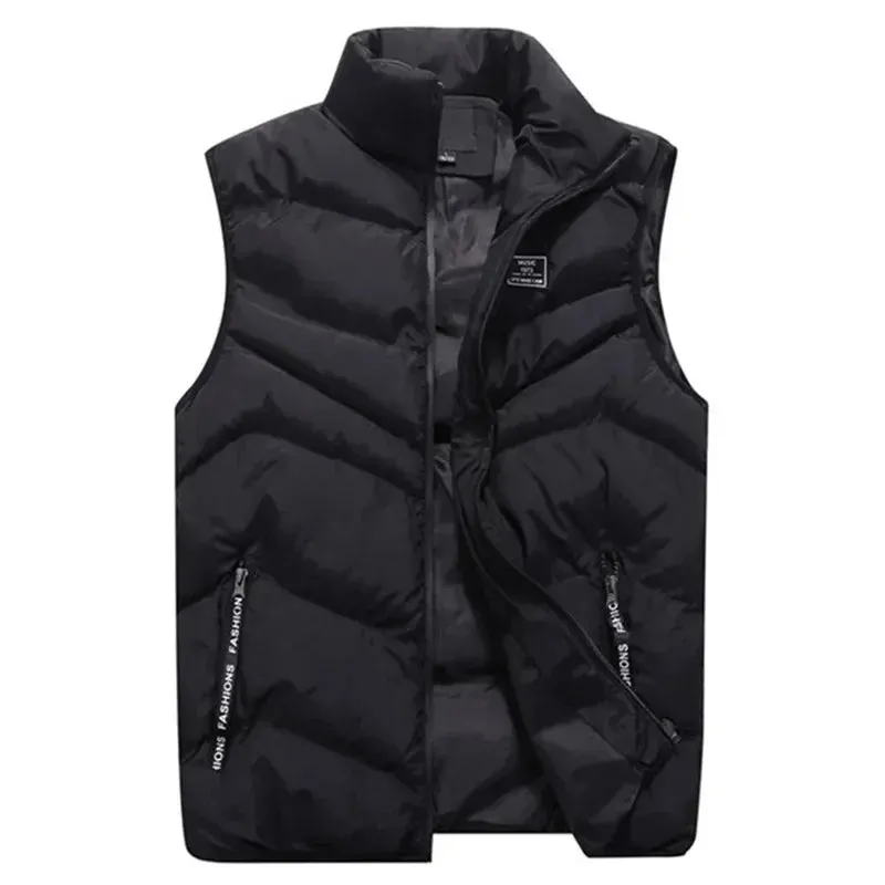 Men’s Plus Size Cotton Thicken Winter Vest – 7XL 8XL Warm Sleeveless Jacket for Men