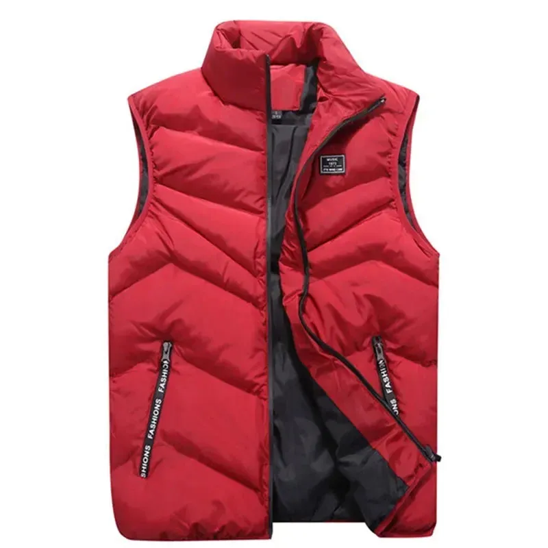 Men’s Plus Size Cotton Thicken Winter Vest – 7XL 8XL Warm Sleeveless Jacket for Men
