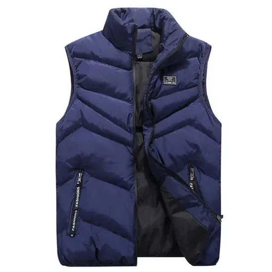 Men’s Plus Size Cotton Thicken Winter Vest – 7XL 8XL Warm Sleeveless Jacket for Men