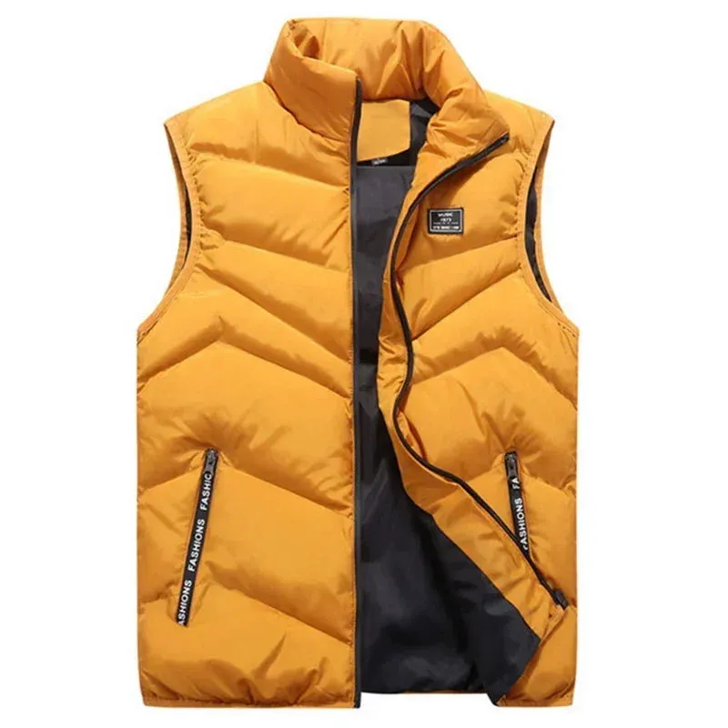 Men’s Plus Size Cotton Thicken Winter Vest – 7XL 8XL Warm Sleeveless Jacket for Men
