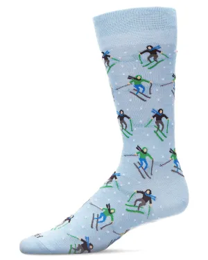 Men's Skiers Paradise Light Blue Socks