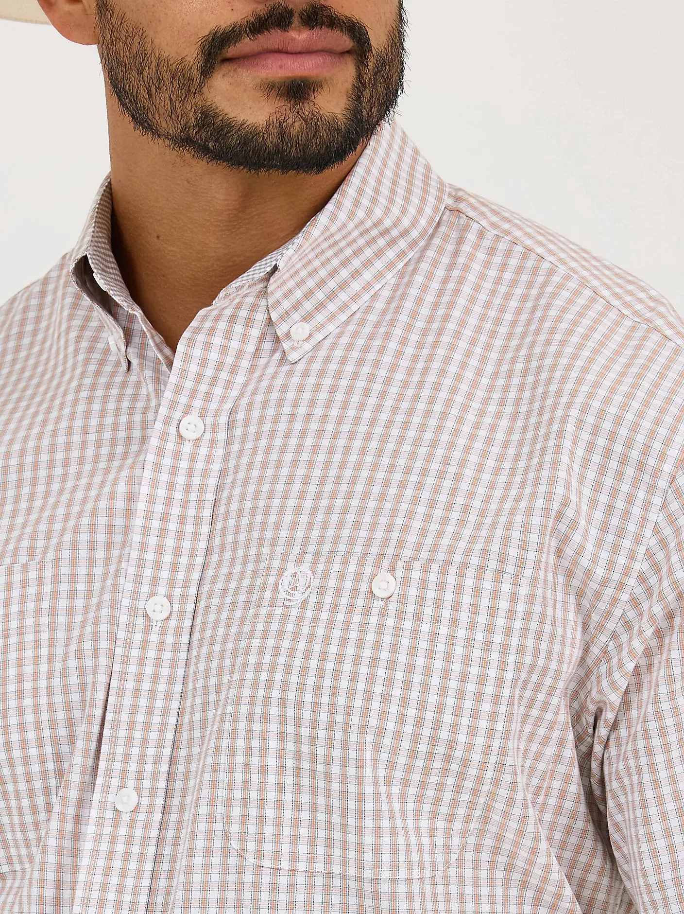 Men's Wrangler® George Strait™ Short Sleeve Two Pocket Button Down Shirt - 112365414