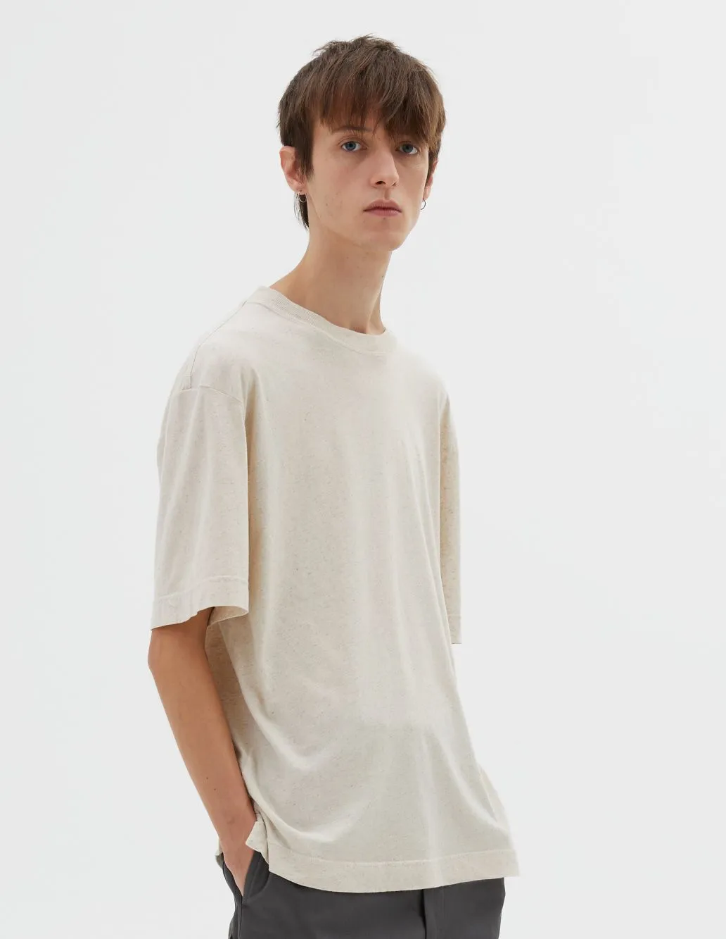 MHL Simple T-Shirt Linen Jersey Natural