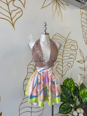 Mocha Glamour Halter Top