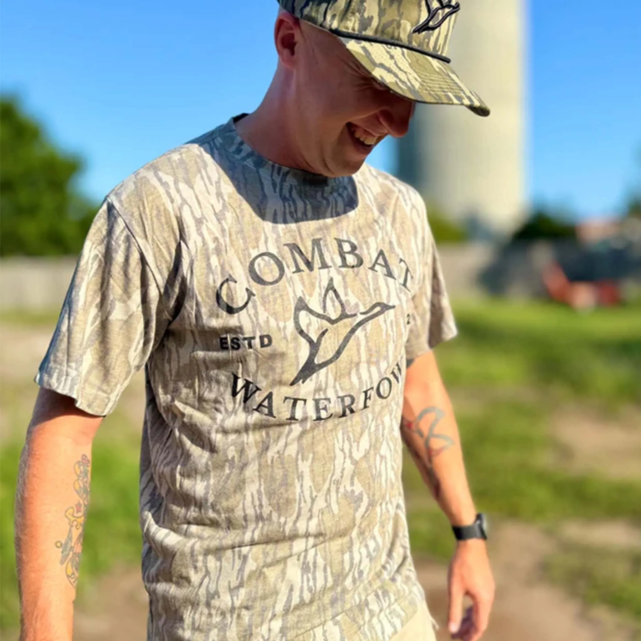 Mossy Oak Camo Combat Logo in Bottomland