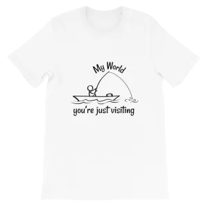 My World, Short-Sleeve Unisex Adult T-Shirt-Black Text